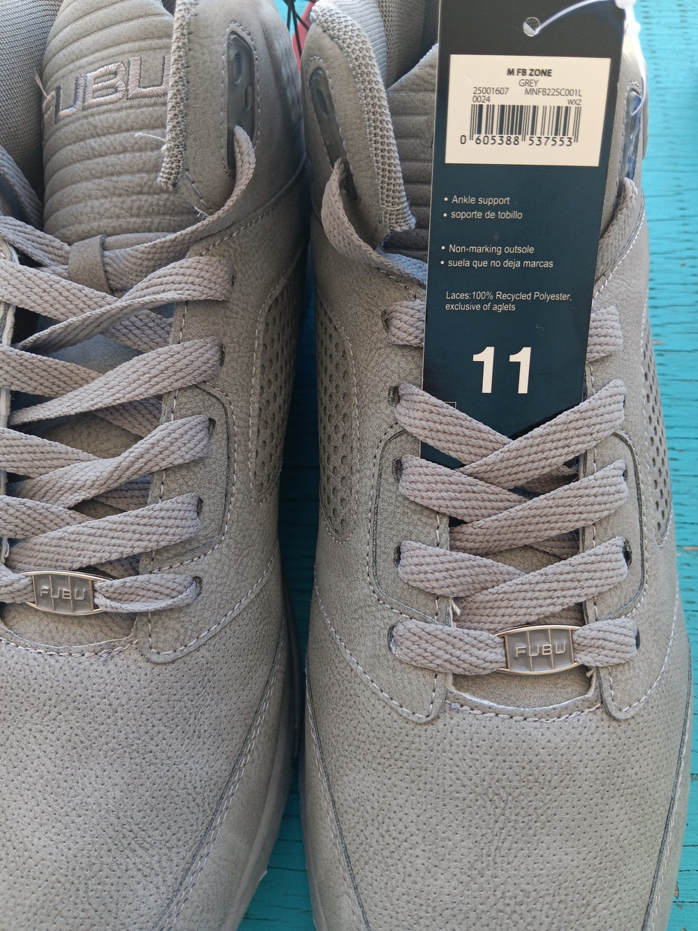 FUBU Men's Gray Casual Sneakers - Size 11